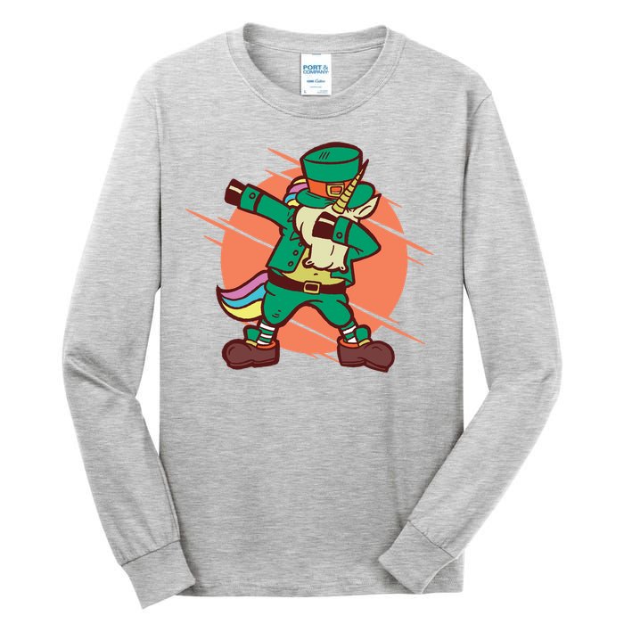 Leprechaun Dabbing Unicorn Tall Long Sleeve T-Shirt