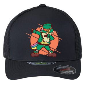 Leprechaun Dabbing Unicorn Flexfit Unipanel Trucker Cap