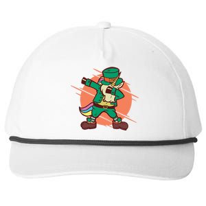 Leprechaun Dabbing Unicorn Snapback Five-Panel Rope Hat