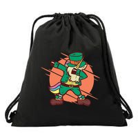 Leprechaun Dabbing Unicorn Drawstring Bag