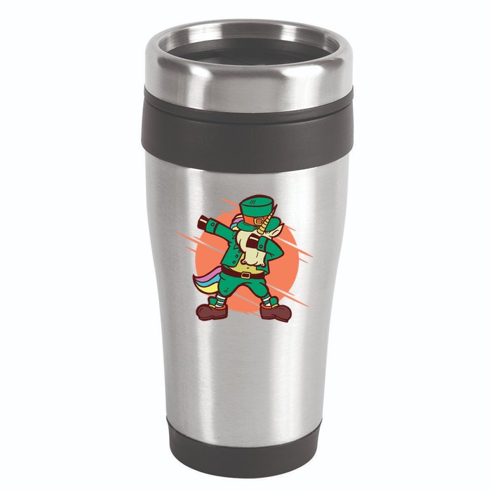 Leprechaun Dabbing Unicorn 16oz Travel Tumbler