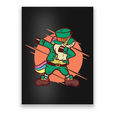 Leprechaun Dabbing Unicorn Poster