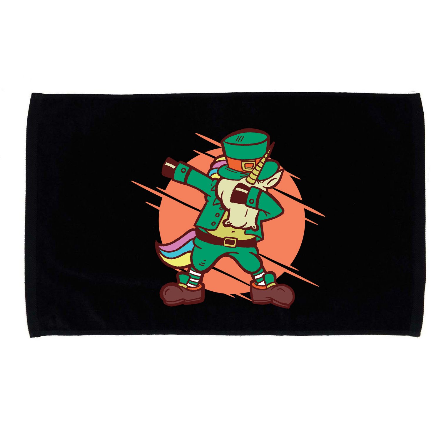 Leprechaun Dabbing Unicorn Microfiber Hand Towel
