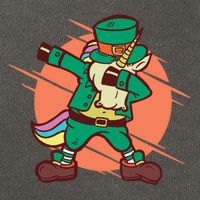 Leprechaun Dabbing Unicorn Cotton Canvas Backpack