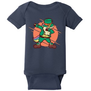 Leprechaun Dabbing Unicorn Baby Bodysuit