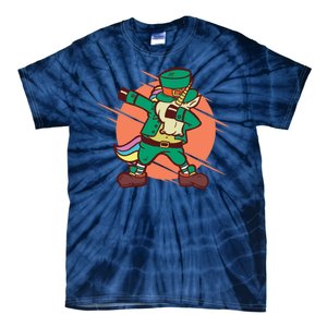 Leprechaun Dabbing Unicorn Tie-Dye T-Shirt