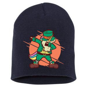 Leprechaun Dabbing Unicorn Short Acrylic Beanie