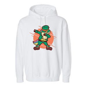 Leprechaun Dabbing Unicorn Garment-Dyed Fleece Hoodie