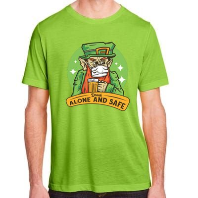 Leprechaun Drink Alone and Safe Funny Facemask Adult ChromaSoft Performance T-Shirt