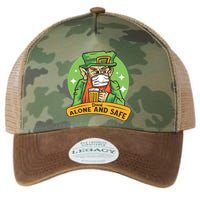 Leprechaun Drink Alone and Safe Funny Facemask Legacy Tie Dye Trucker Hat