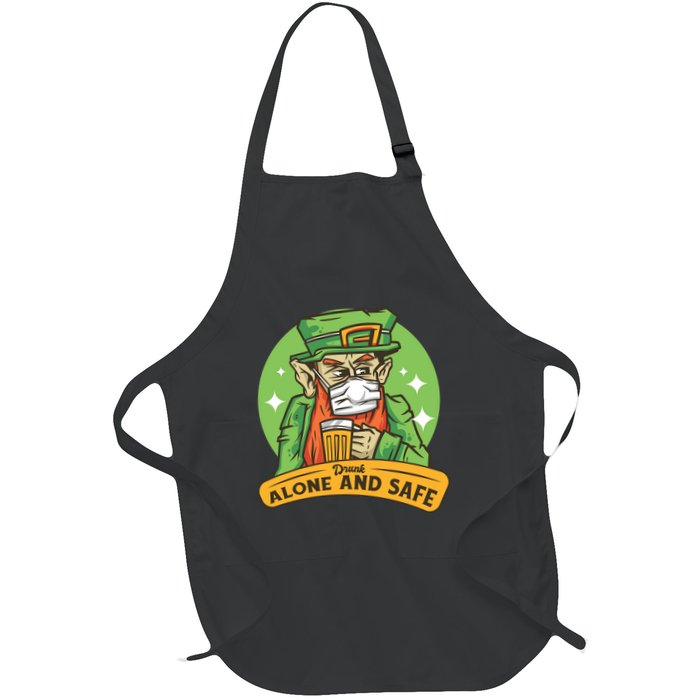 Leprechaun Drink Alone and Safe Funny Facemask Apron