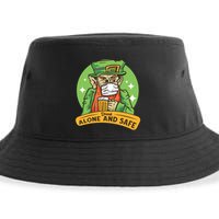 Leprechaun Drink Alone and Safe Funny Facemask Sustainable Bucket Hat