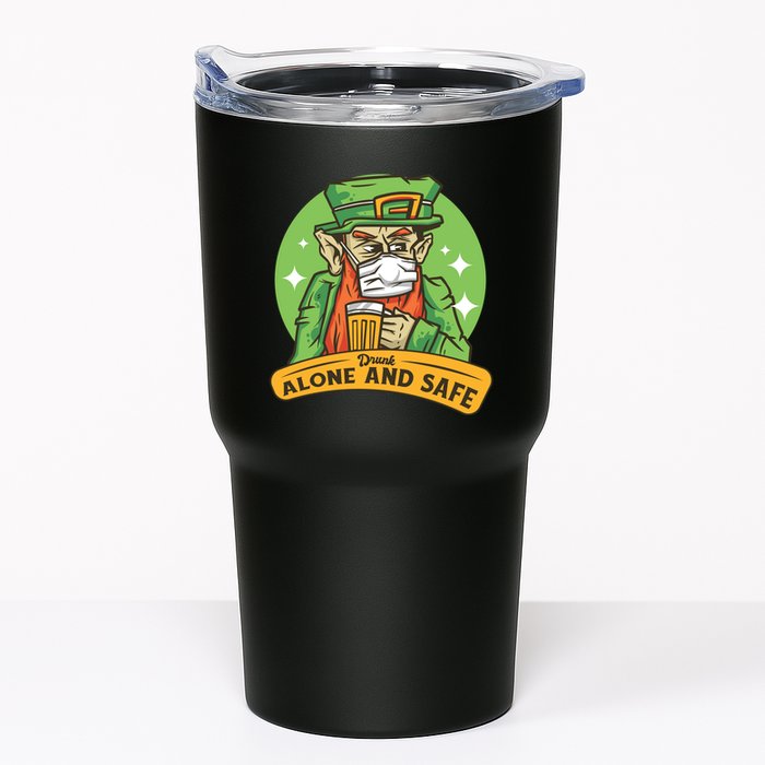 Leprechaun Drink Alone and Safe Funny Facemask Tumbler