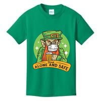 Leprechaun Drink Alone and Safe Funny Facemask Kids T-Shirt