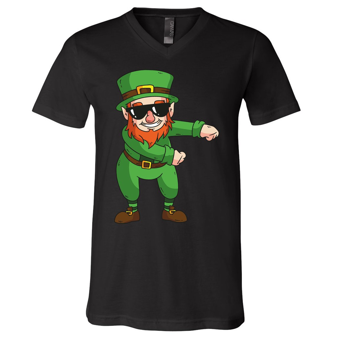 Leprechaun Floss V-Neck T-Shirt