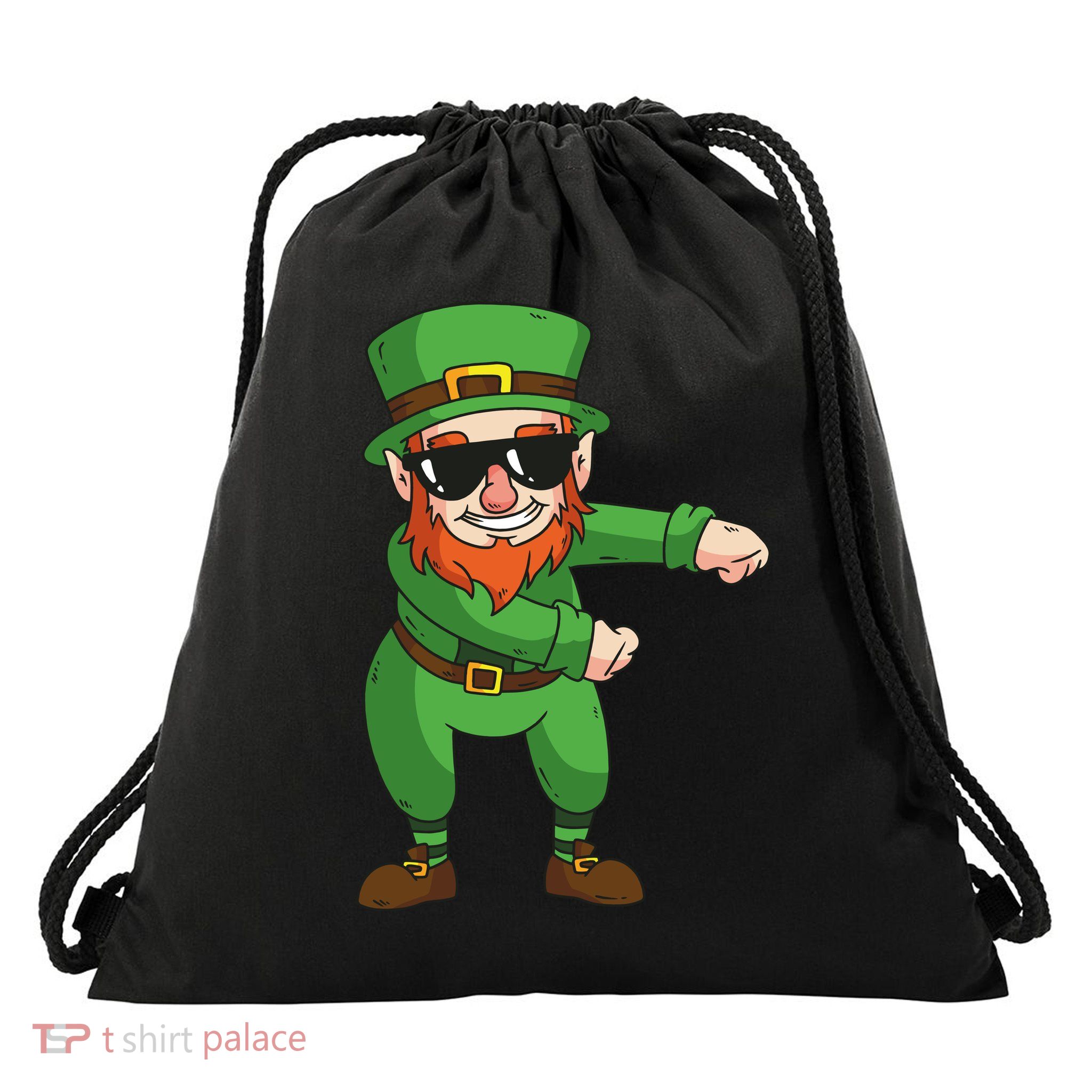 Leprechaun Floss Drawstring Bag