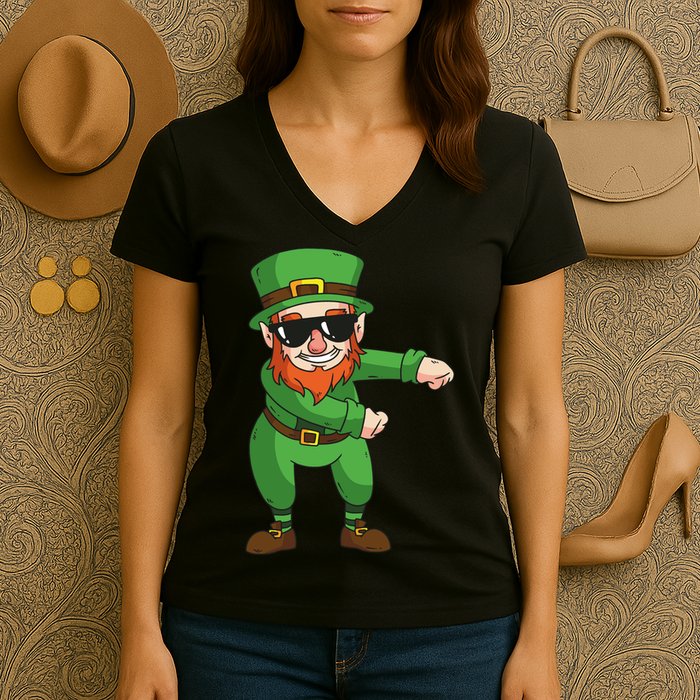 Leprechaun Floss Women's V-Neck T-Shirt