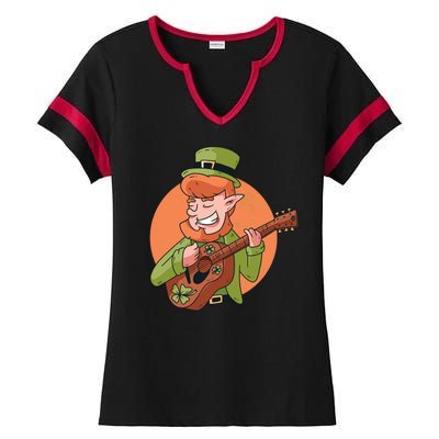 Leprechaun Guitarist Ladies Halftime Notch Neck Tee