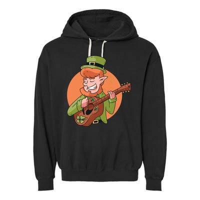 Leprechaun Guitarist Garment-Dyed Fleece Hoodie