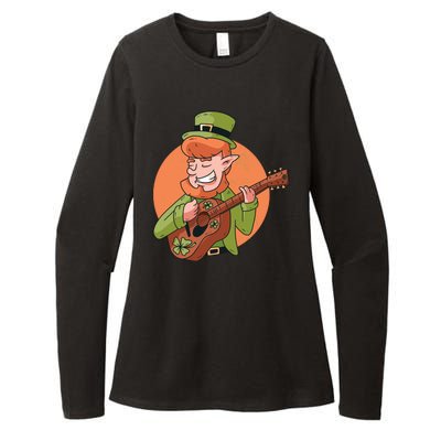 Leprechaun Guitarist Womens CVC Long Sleeve Shirt