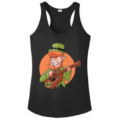 Leprechaun Guitarist Ladies PosiCharge Competitor Racerback Tank