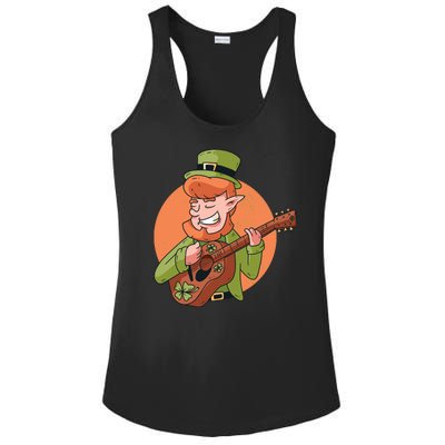 Leprechaun Guitarist Ladies PosiCharge Competitor Racerback Tank