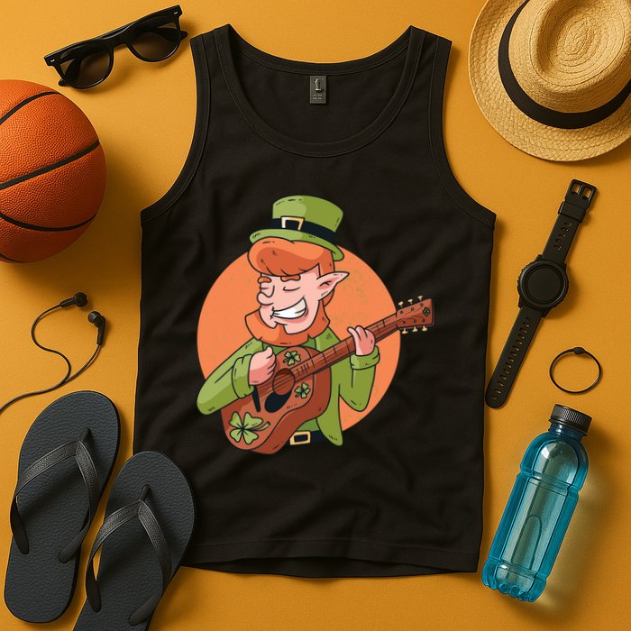 Leprechaun Guitarist Tank Top