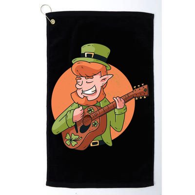 Leprechaun Guitarist Golf Towel