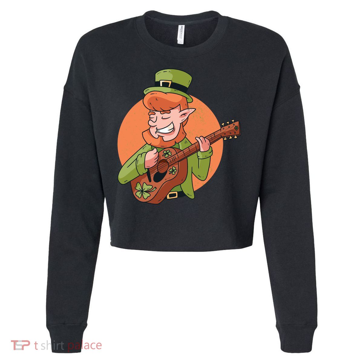 Leprechaun Guitarist Cropped Pullover Crew