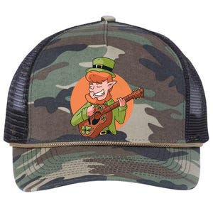 Leprechaun Guitarist Retro Rope Trucker Hat Cap