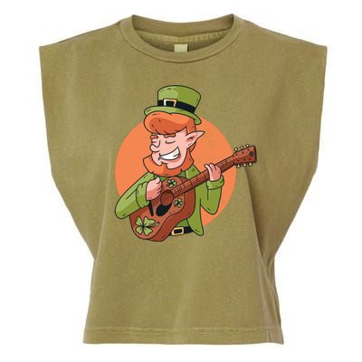 Leprechaun Guitarist Garment-Dyed Women's Muscle Tee