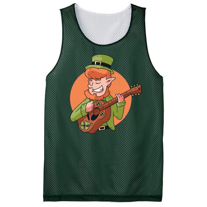 Leprechaun Guitarist Mesh Reversible Basketball Jersey Tank