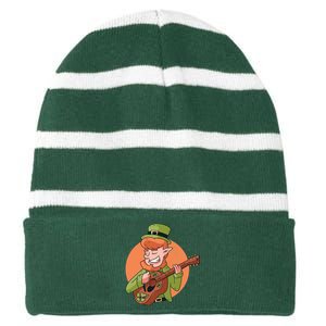 Leprechaun Guitarist Striped Beanie with Solid Band