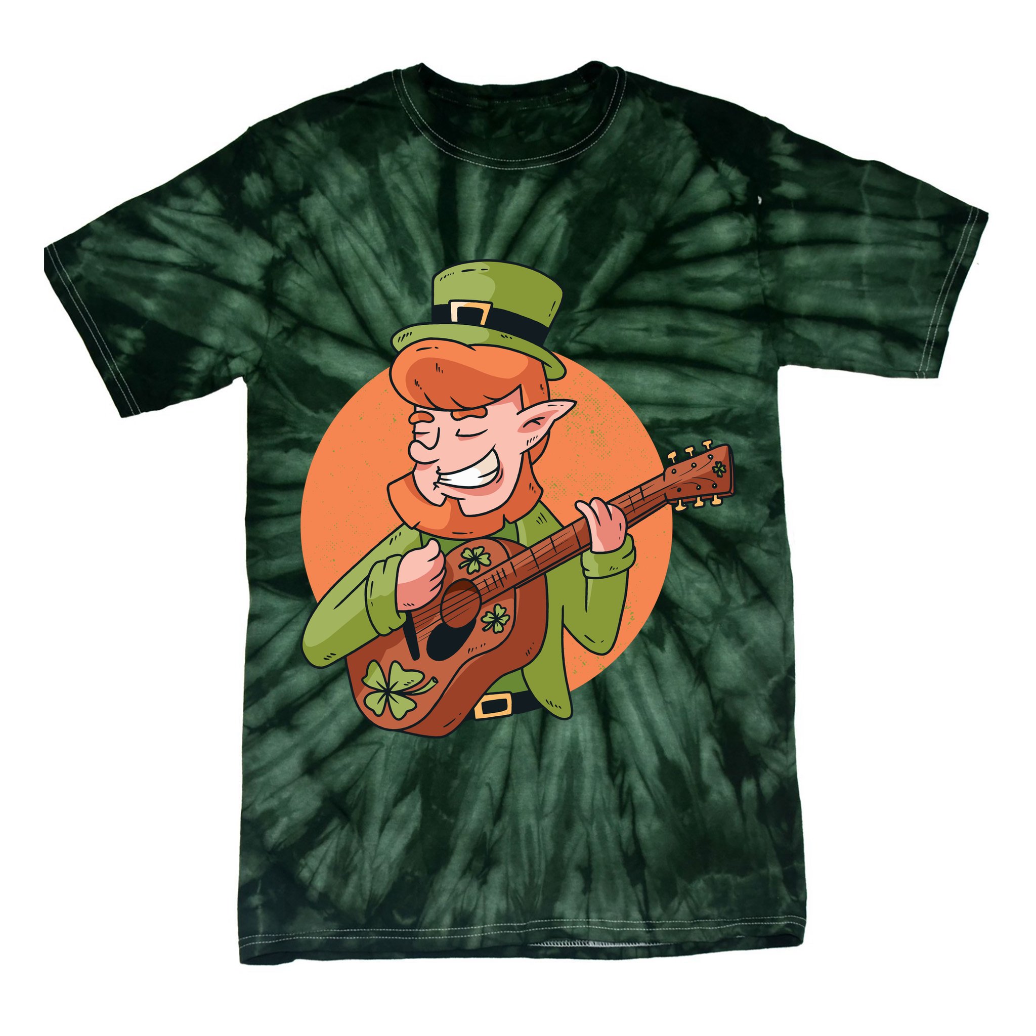 Leprechaun Guitarist Tie-Dye T-Shirt