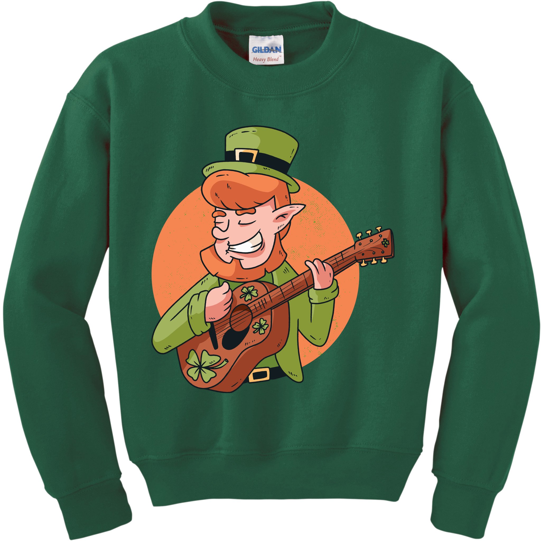 Leprechaun Guitarist Kids Sweatshirt