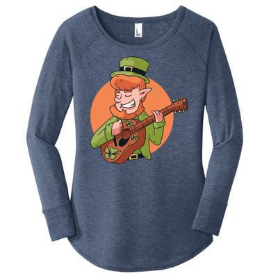 Leprechaun Guitarist Women's Perfect Tri Tunic Long Sleeve Shirt