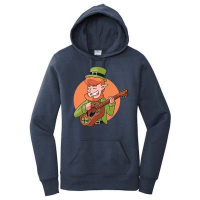 Leprechaun Guitarist Women's Pullover Hoodie