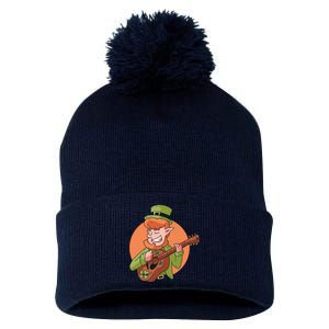 Leprechaun Guitarist Pom Pom 12in Knit Beanie