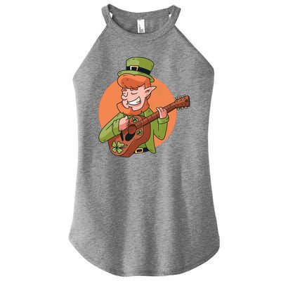 Leprechaun Guitarist Women’s Perfect Tri Rocker Tank