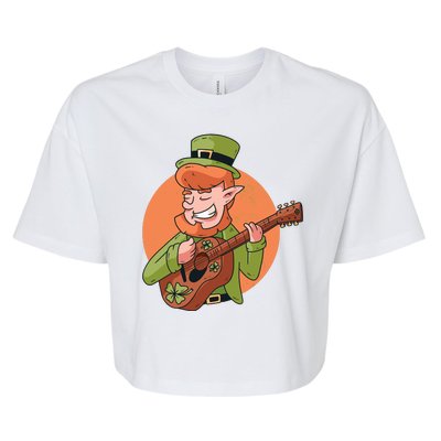 Leprechaun Guitarist Bella+Canvas Jersey Crop Tee