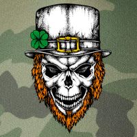 Leprechaun Irish Skull Skeleton Ginger Beard St. Patrick's Day Legacy Tie Dye Trucker Hat