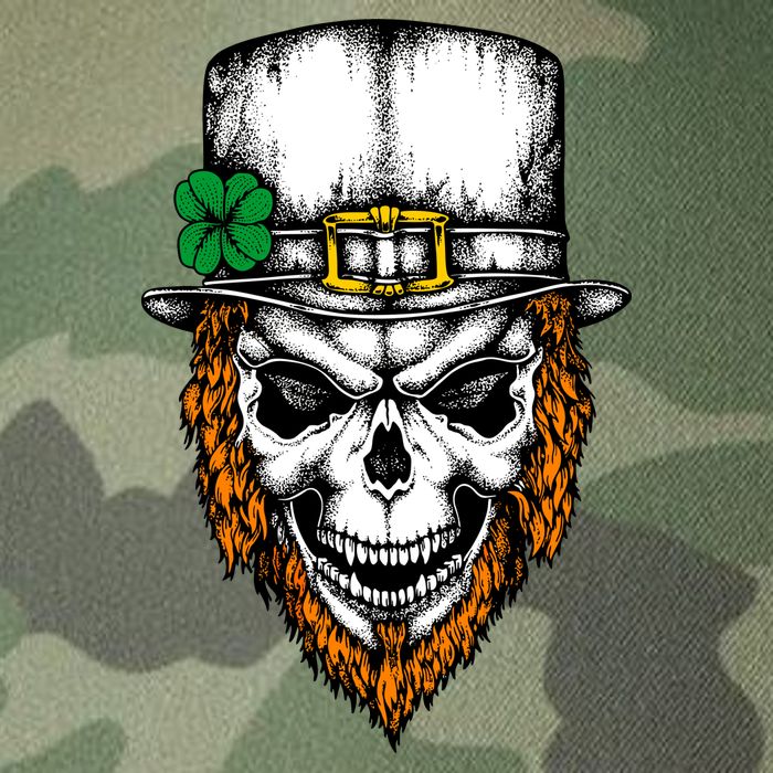 Leprechaun Irish Skull Skeleton Ginger Beard St. Patrick's Day Legacy Tie Dye Trucker Hat