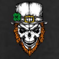 Leprechaun Irish Skull Skeleton Ginger Beard St. Patrick's Day Cool Comfort Performance Bucket Hat
