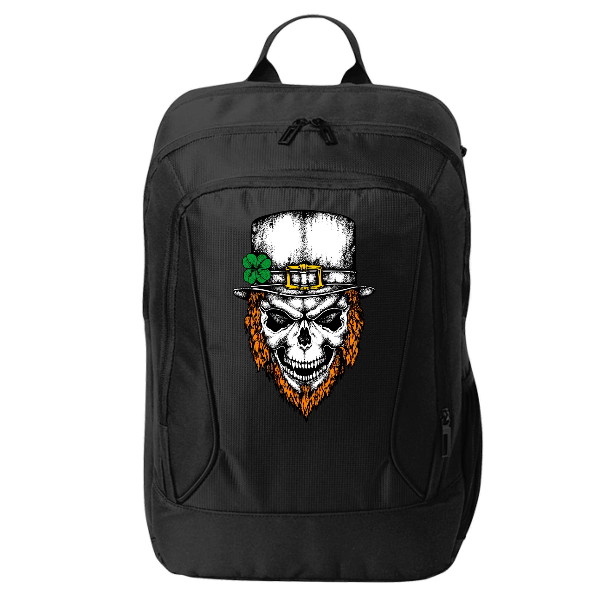 Leprechaun Irish Skull Skeleton Ginger Beard St. Patrick's Day City Backpack