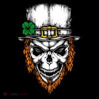 Leprechaun Irish Skull Skeleton Ginger Beard St. Patrick's Day Sustainable Beanie