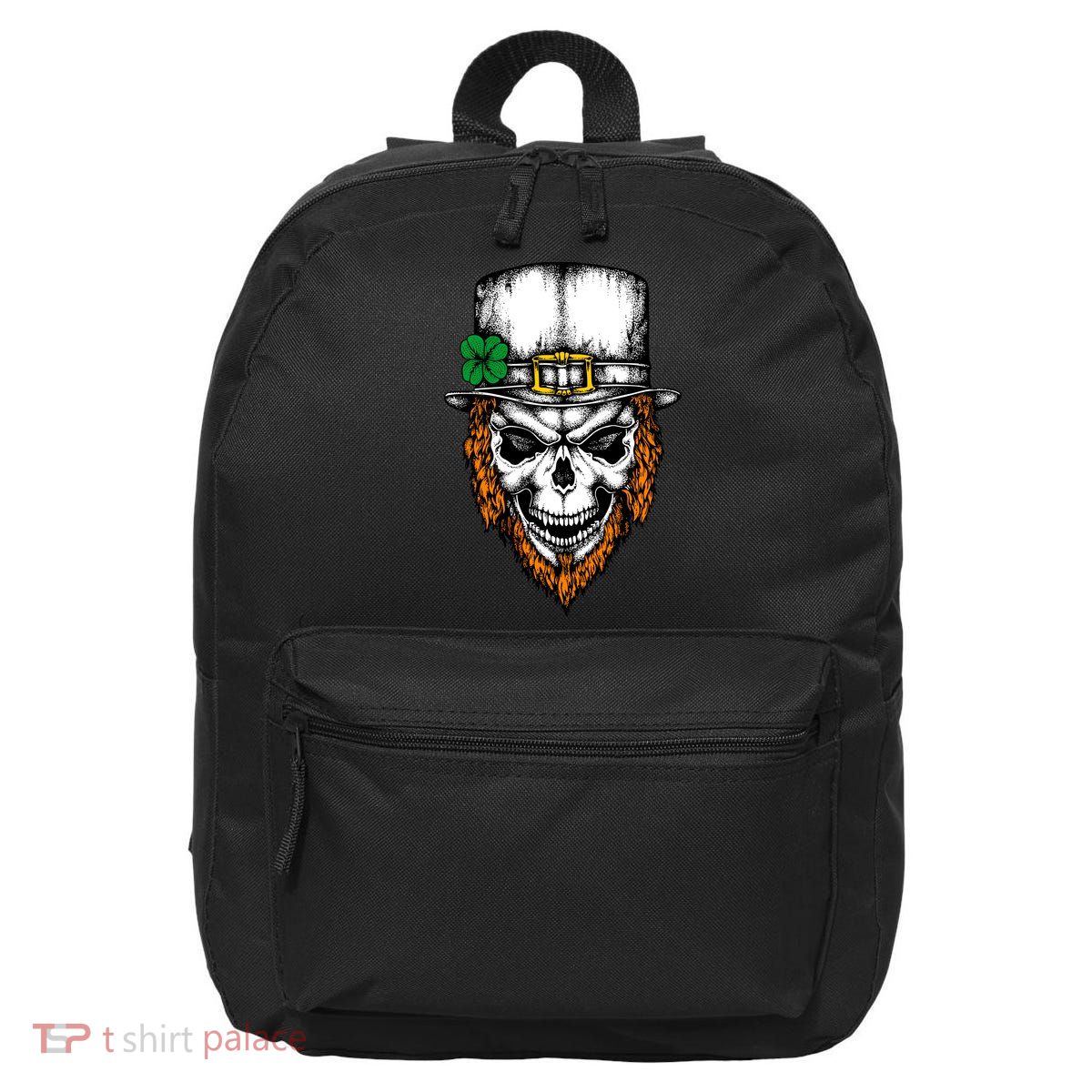 Leprechaun Irish Skull Skeleton Ginger Beard St. Patrick's Day 16 in Basic Backpack
