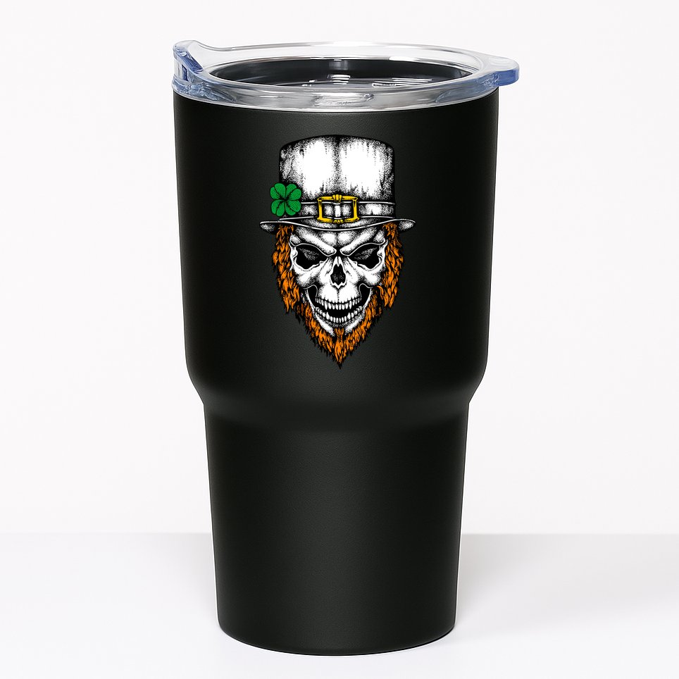Leprechaun Irish Skull Skeleton Ginger Beard St. Patrick's Day Tumbler