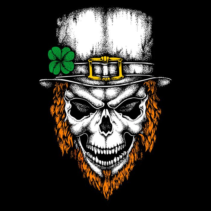 Leprechaun Irish Skull Skeleton Ginger Beard St. Patrick's Day Tank Top