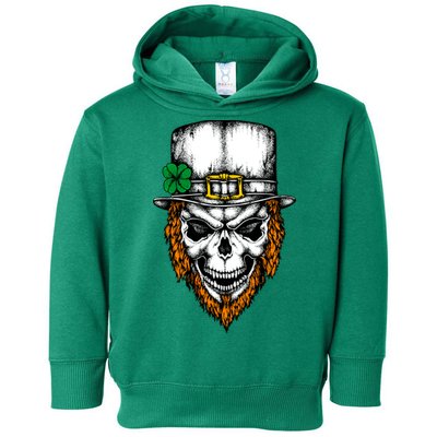 Leprechaun Irish Skull Skeleton Ginger Beard St. Patrick's Day Toddler Hoodie