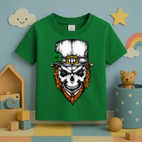 Leprechaun Irish Skull Skeleton Ginger Beard St. Patrick's Day Toddler T-Shirt